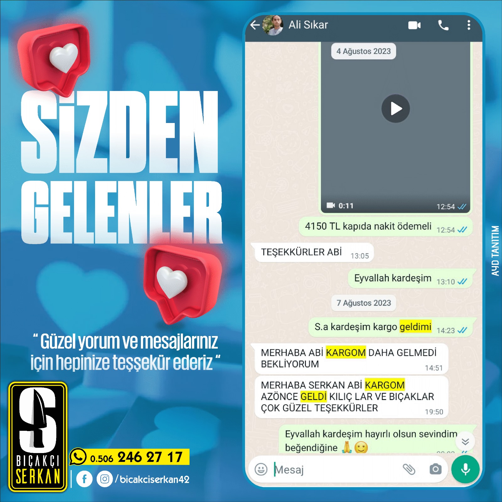 Biçakcı Serkan Sizden Gelenler