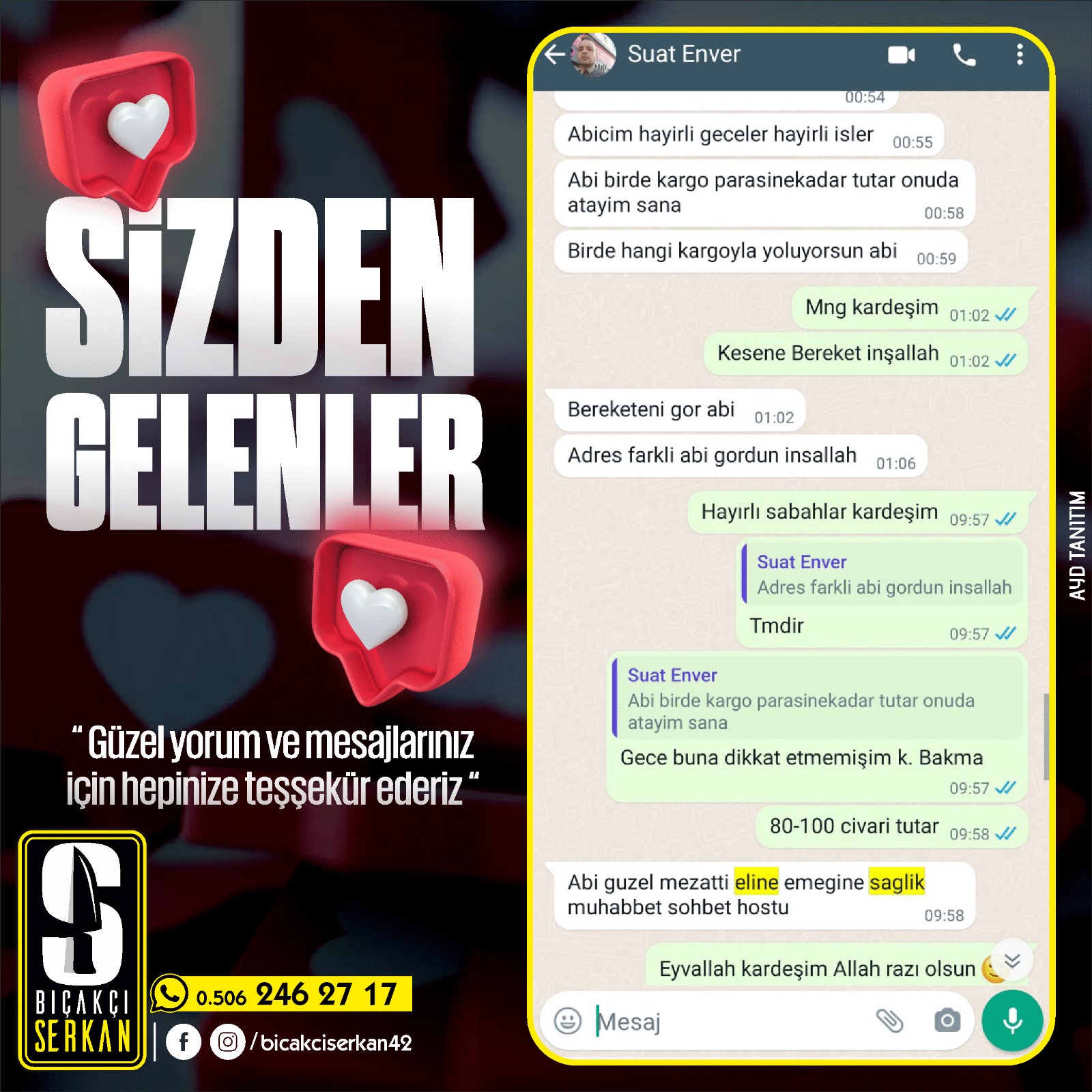 Biçakcı Serkan Sizden Gelenler