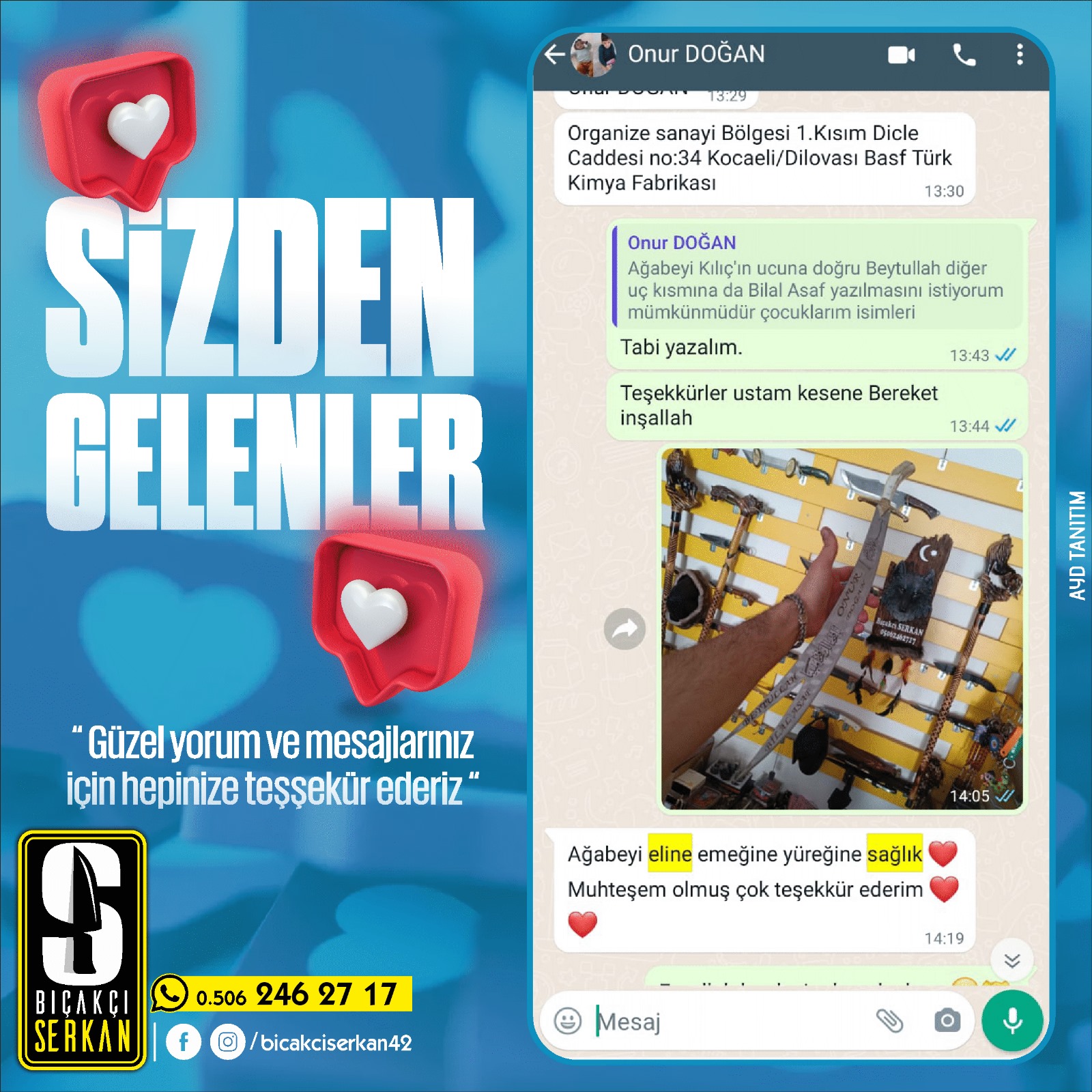 Biçakcı Serkan Sizden Gelenler