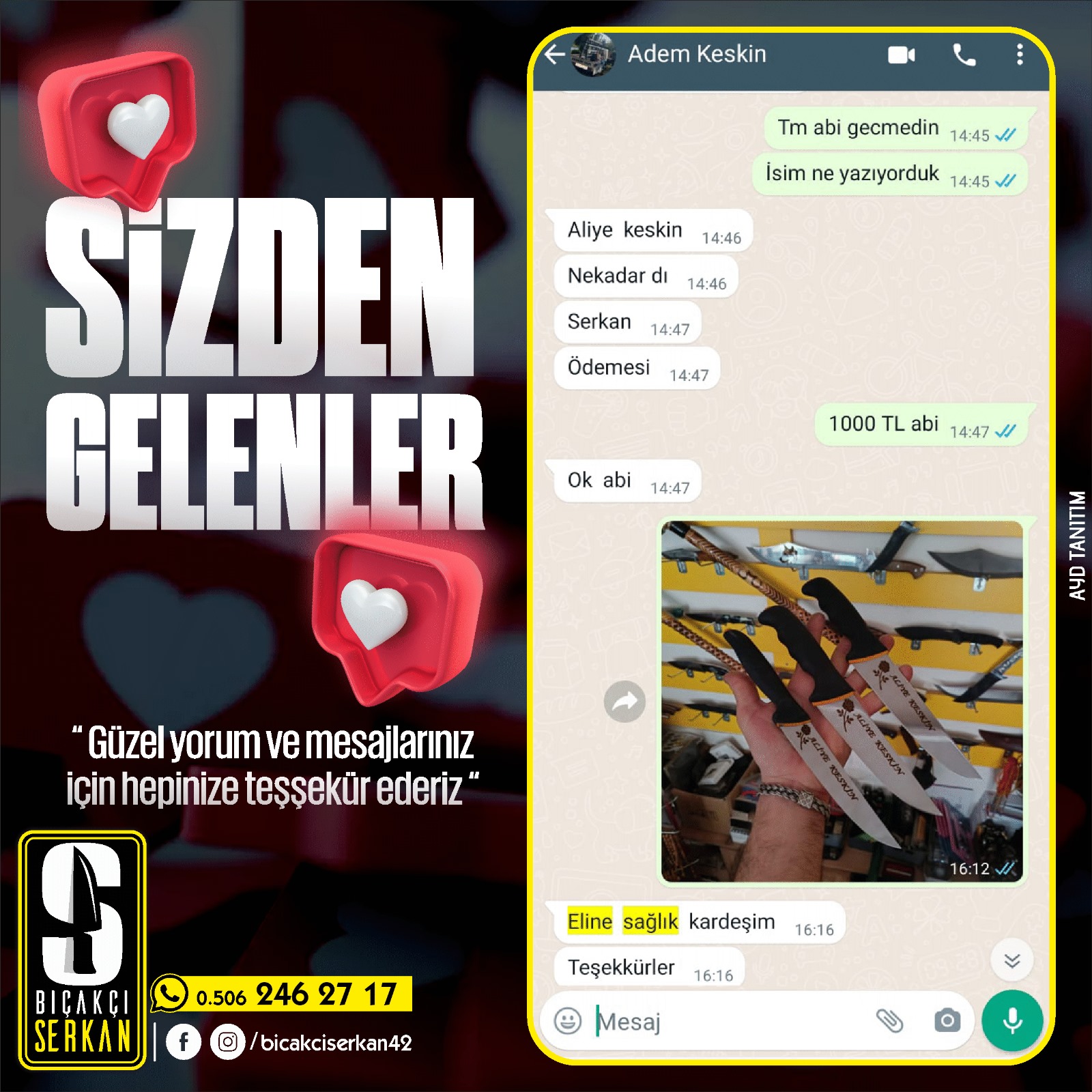 Biçakcı Serkan Sizden Gelenler