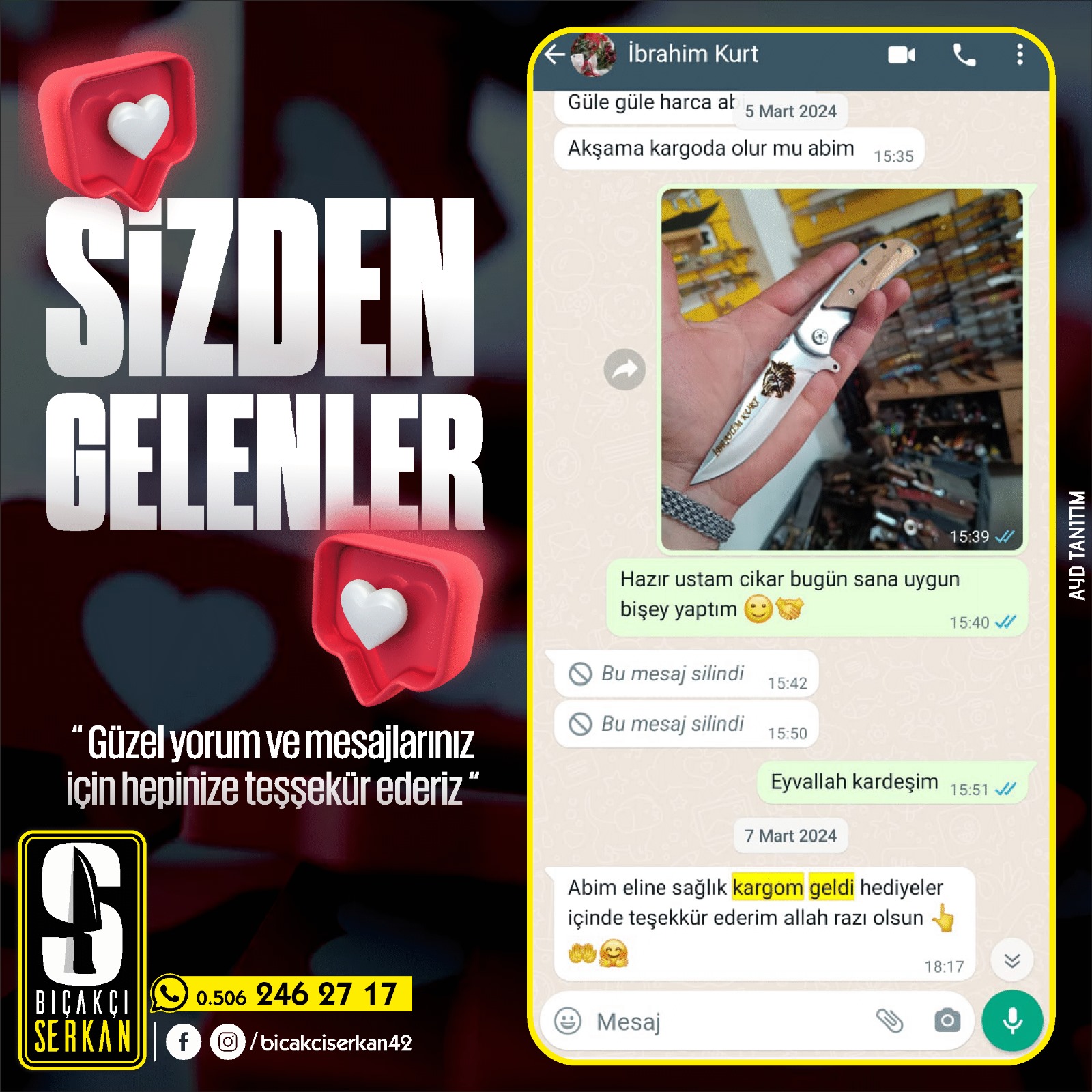 Biçakcı Serkan Sizden Gelenler