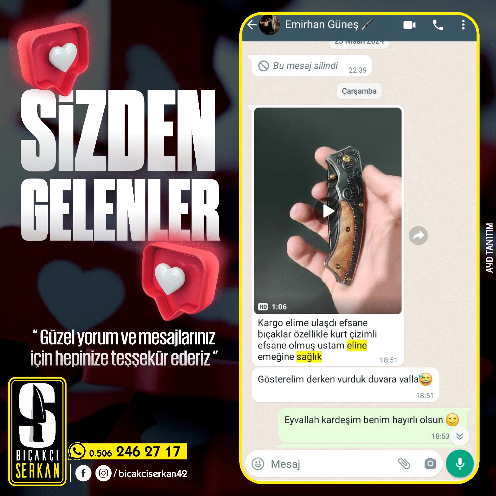 Biçakcı Serkan Sizden Gelenler