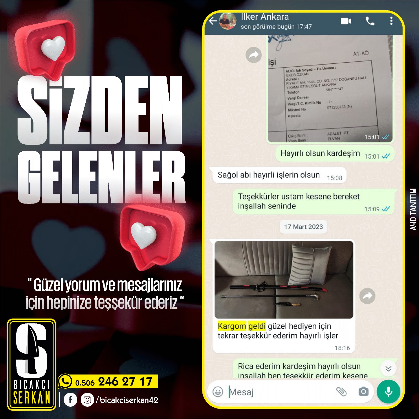 Biçakcı Serkan Sizden Gelenler