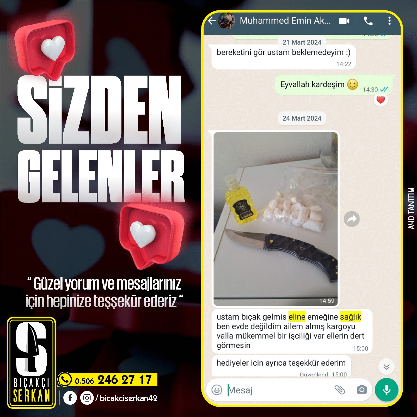 Biçakcı Serkan Sizden Gelenler