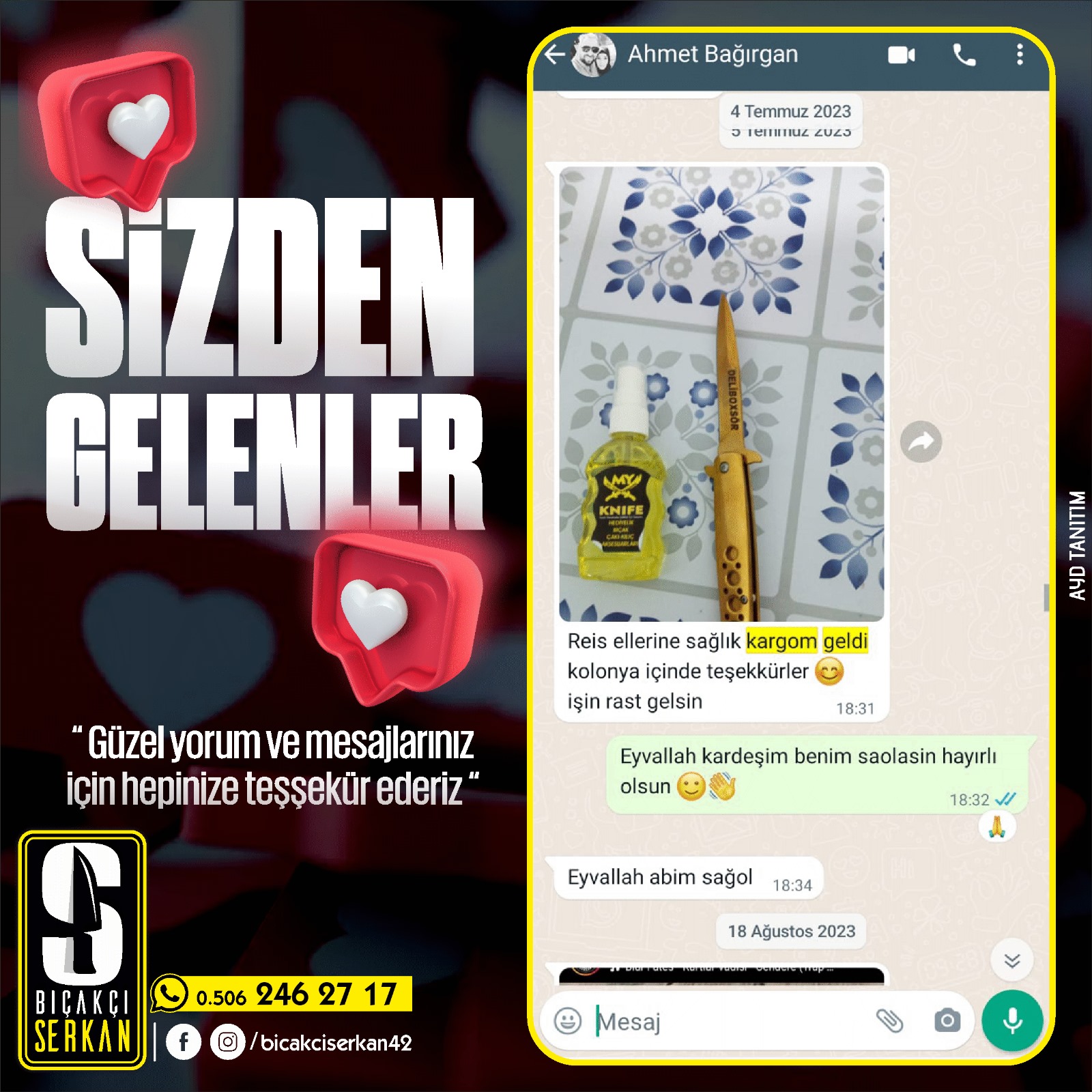 Biçakcı Serkan Sizden Gelenler