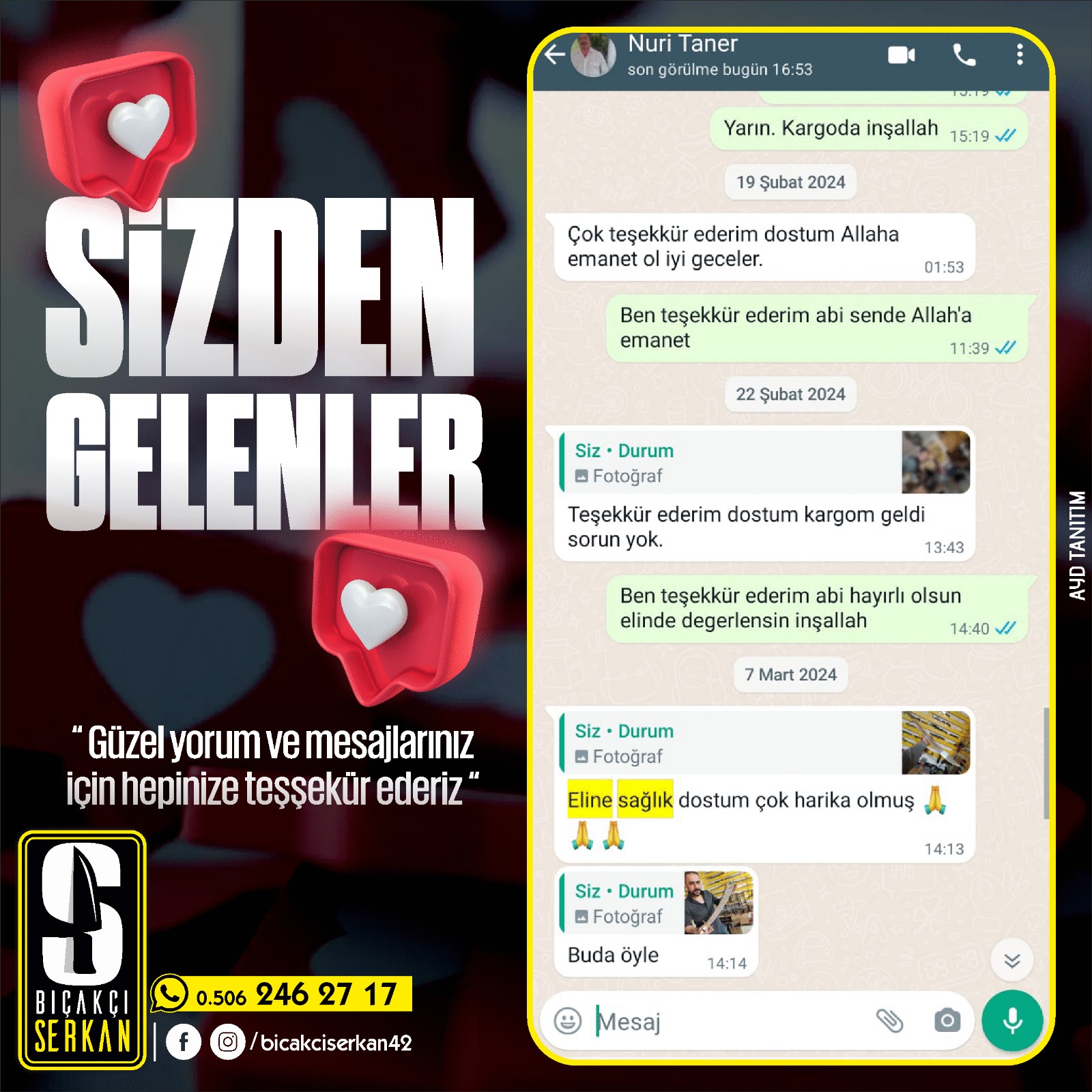 Biçakcı Serkan Sizden Gelenler