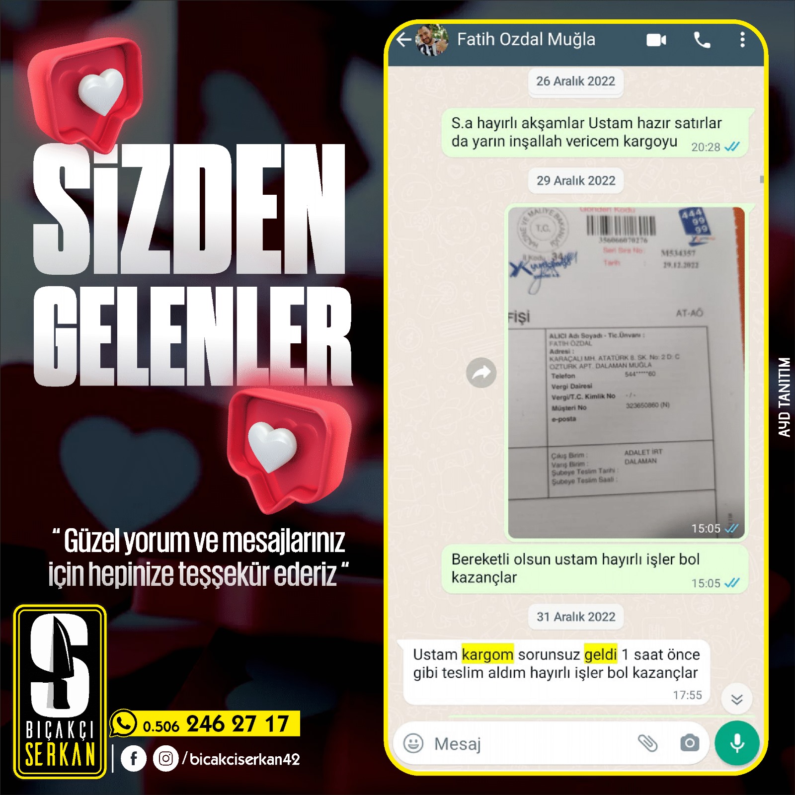 Biçakcı Serkan Sizden Gelenler